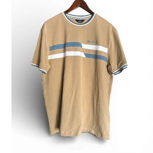 Ben Sherman Tan and Blue Short Sleeve Tee